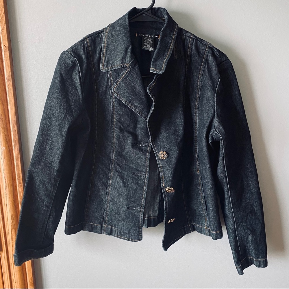 Pierre Cardin button down petite blazer jacket